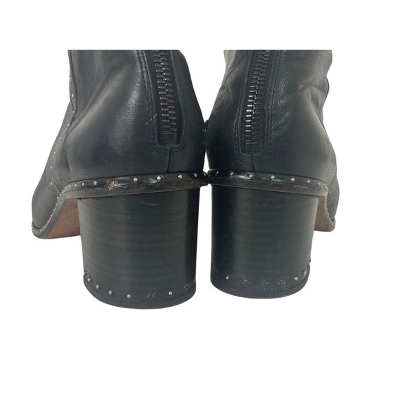 Black Leather Ankle Boots - Picture 3 of 10